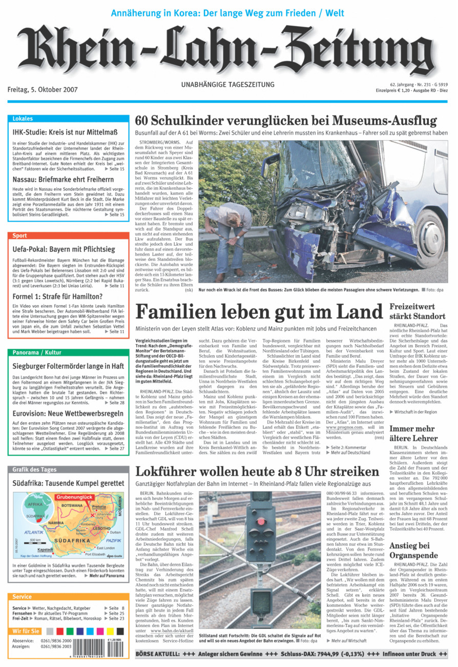 Rhein-Lahn-Zeitung Diez (Archiv) vom Freitag, 05.10.2007