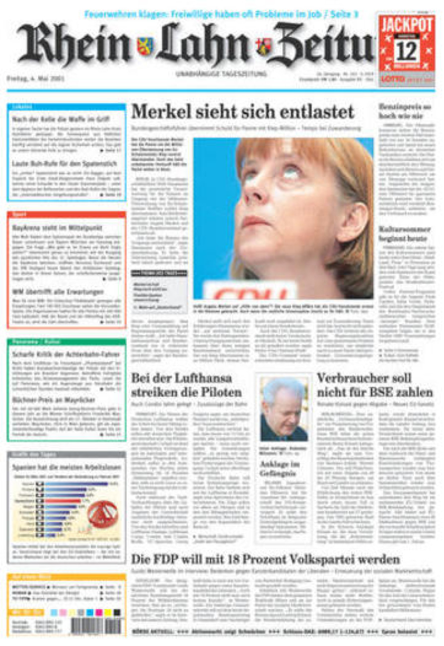Rhein-Lahn-Zeitung Diez (Archiv) vom Freitag, 04.05.2001