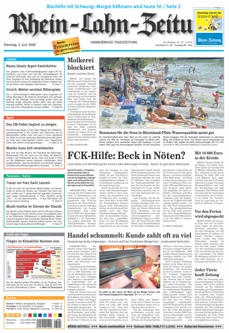 Rhein-Lahn-Zeitung Diez (Archiv) vom Dienstag, 03.06.2008