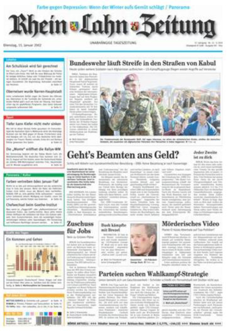 Rhein-Lahn-Zeitung Diez (Archiv) vom Dienstag, 15.01.2002