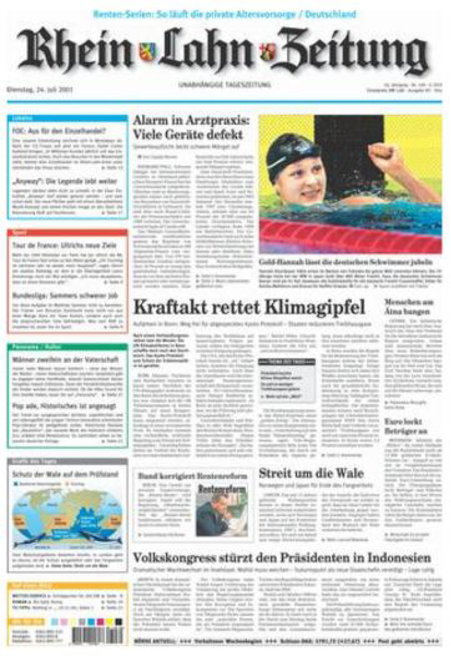 Rhein-Lahn-Zeitung Diez (Archiv) vom Dienstag, 24.07.2001