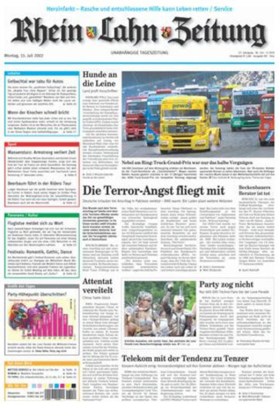 Rhein-Lahn-Zeitung Diez (Archiv) vom Montag, 15.07.2002