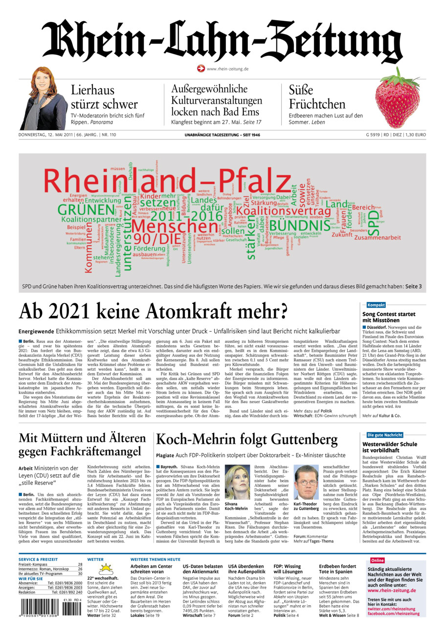 Rhein-Lahn-Zeitung Diez (Archiv) vom Donnerstag, 12.05.2011
