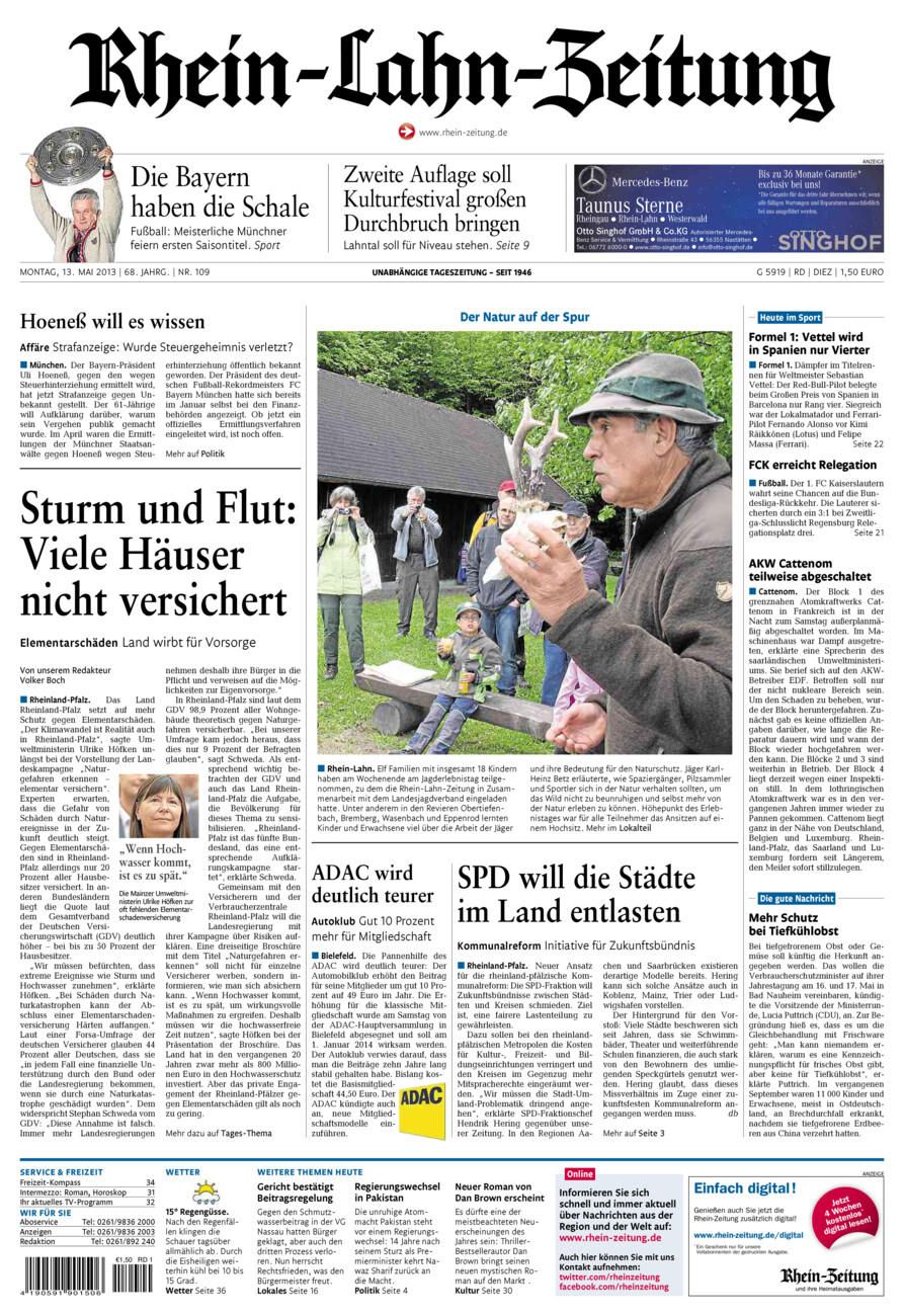 Rhein-Lahn-Zeitung Diez (Archiv) vom Montag, 13.05.2013