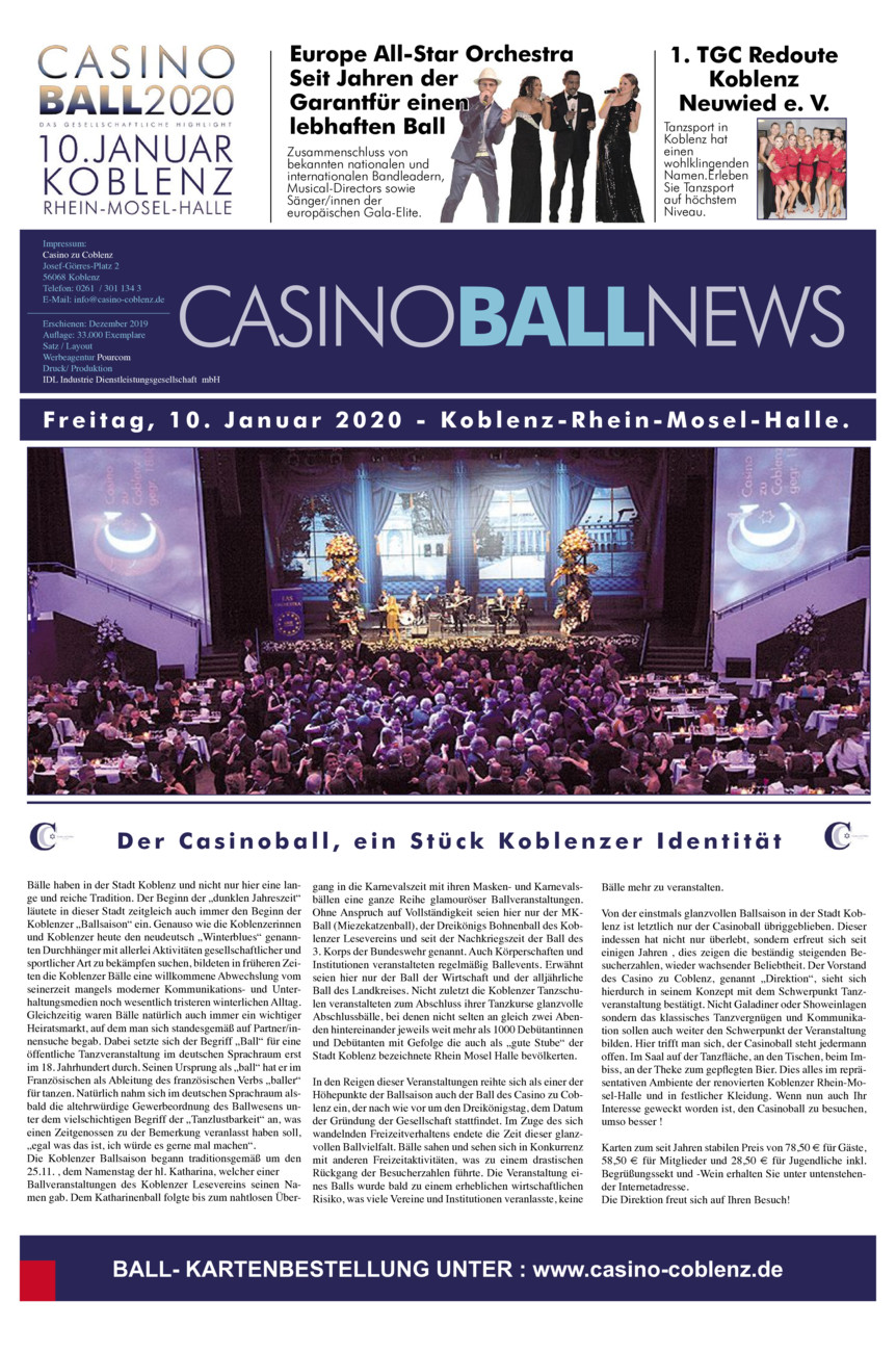 Casino Vorball-Zeitung