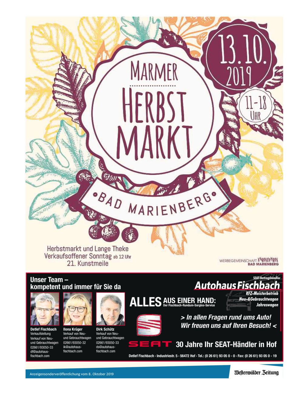 Marmer Herbstmarkt & L�wenfest Hachenburg