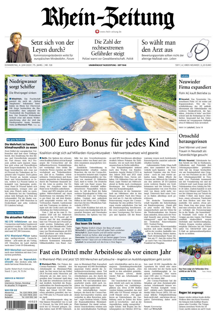 Rhein-Zeitung Kreis Neuwied vom Donnerstag, 04.06.2020