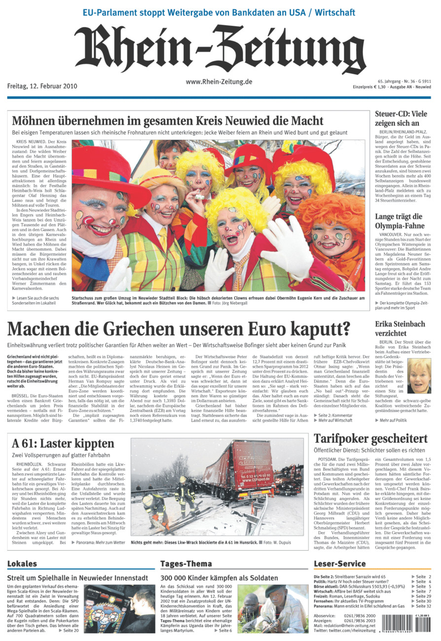 Rhein-Zeitung Kreis Neuwied vom Freitag, 12.02.2010