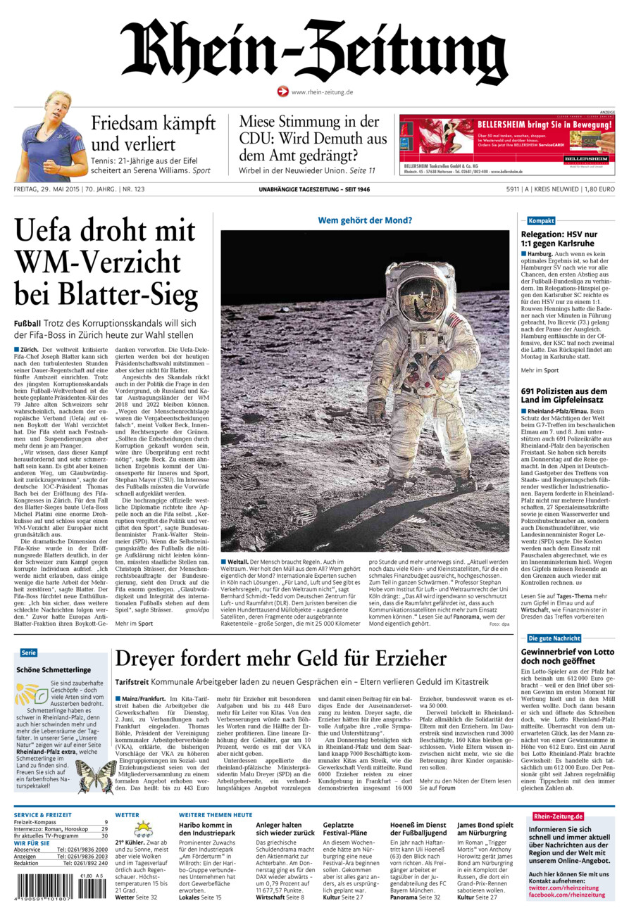 Rhein-Zeitung Kreis Neuwied vom Freitag, 29.05.2015