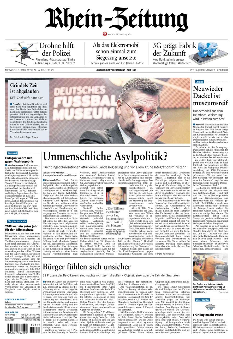 Rhein-Zeitung Kreis Neuwied vom Mittwoch, 03.04.2019