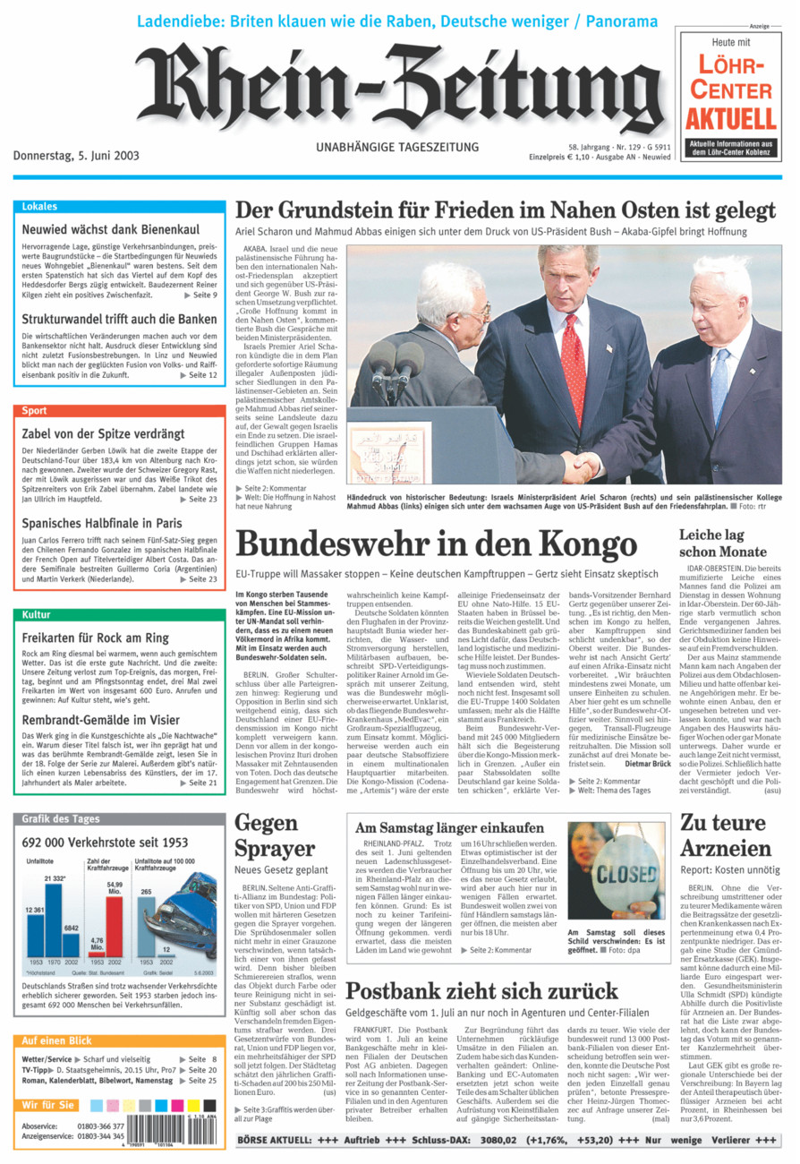 Rhein-Zeitung Kreis Neuwied vom Donnerstag, 05.06.2003