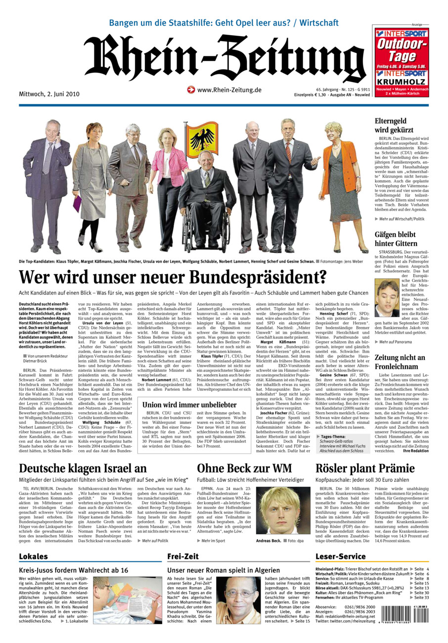 Rhein-Zeitung Kreis Neuwied vom Mittwoch, 02.06.2010