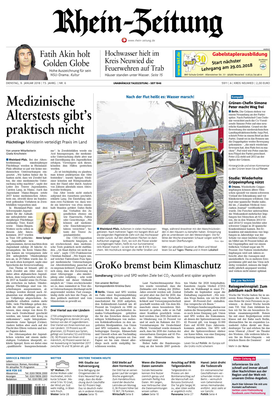 Rhein-Zeitung Kreis Neuwied vom Dienstag, 09.01.2018