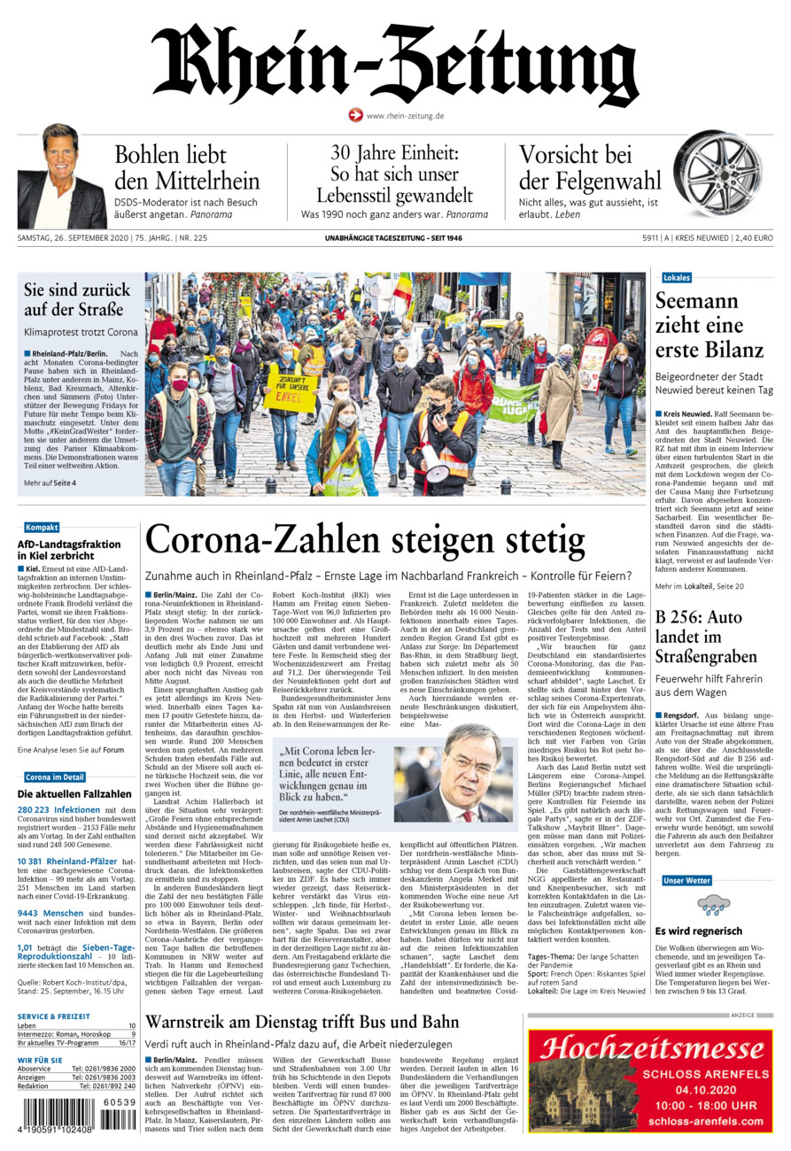 Rhein-Zeitung Kreis Neuwied vom Samstag, 26.09.2020