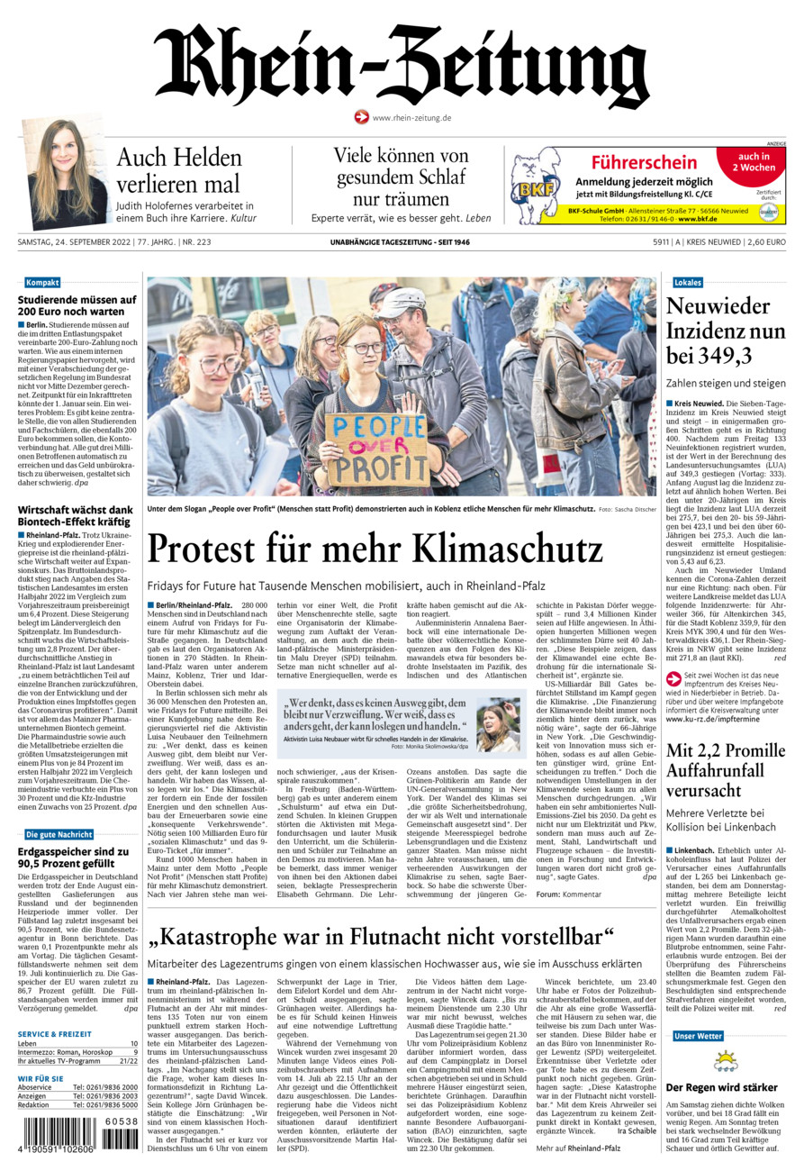 Rhein-Zeitung Kreis Neuwied vom Samstag, 24.09.2022
