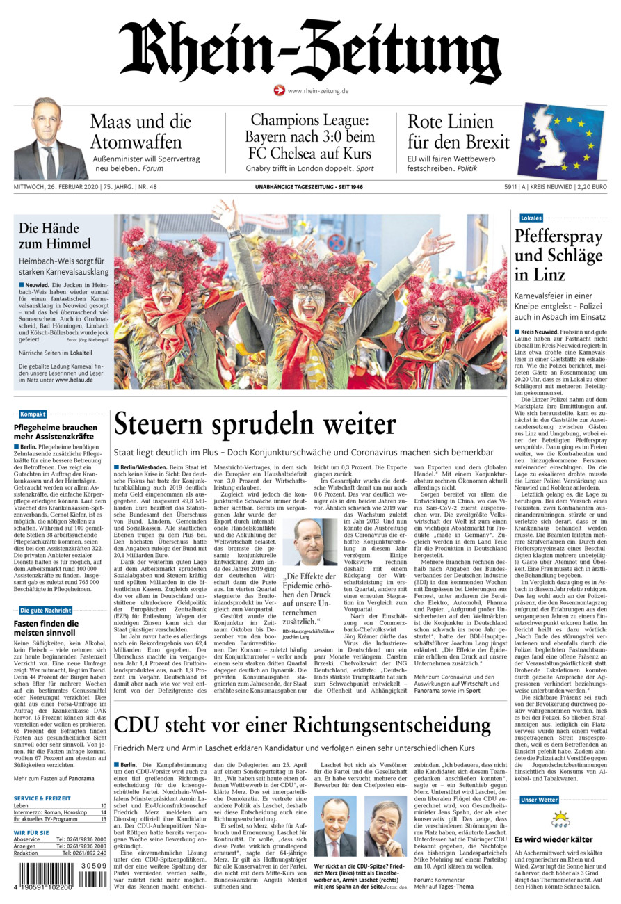 Rhein-Zeitung Kreis Neuwied vom Mittwoch, 26.02.2020