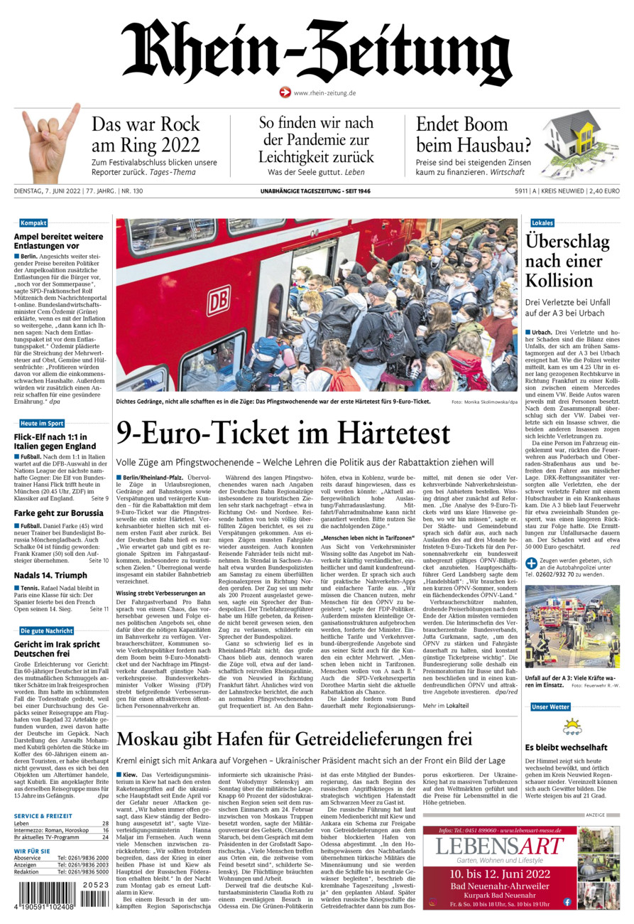 Rhein-Zeitung Kreis Neuwied vom Dienstag, 07.06.2022