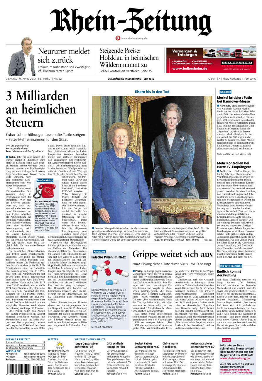 Rhein-Zeitung Kreis Neuwied vom Dienstag, 09.04.2013