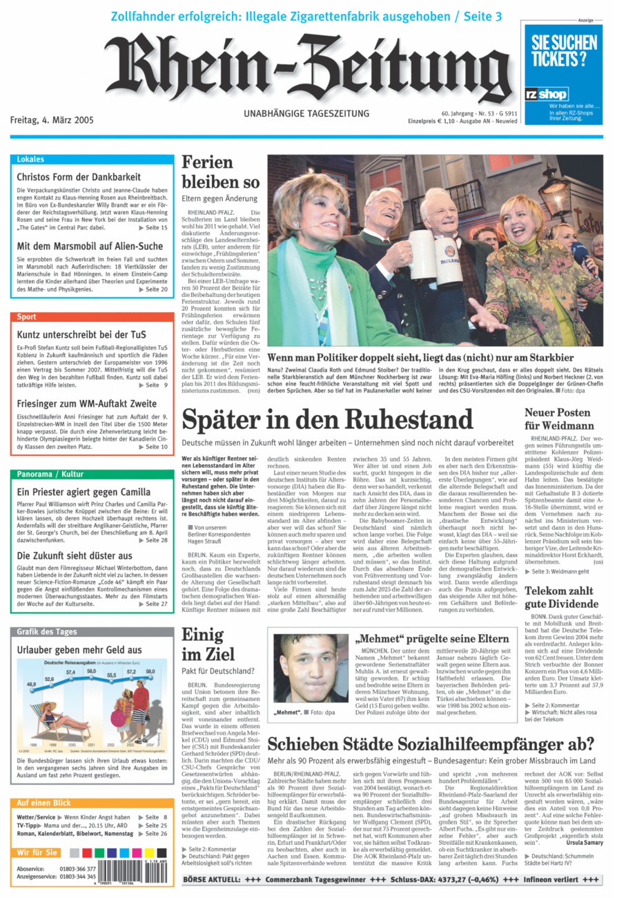 Rhein-Zeitung Kreis Neuwied vom Freitag, 04.03.2005