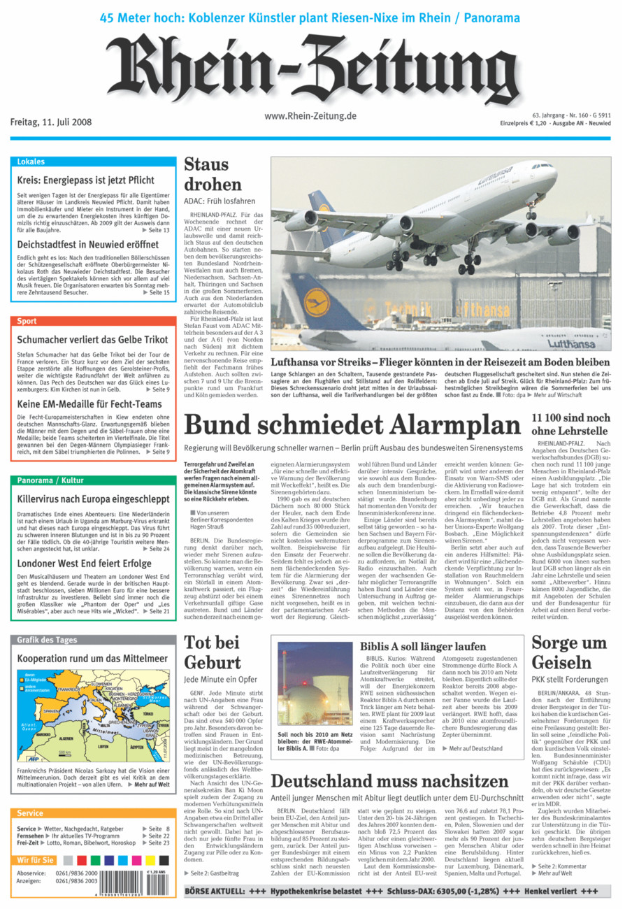 Rhein-Zeitung Kreis Neuwied vom Freitag, 11.07.2008