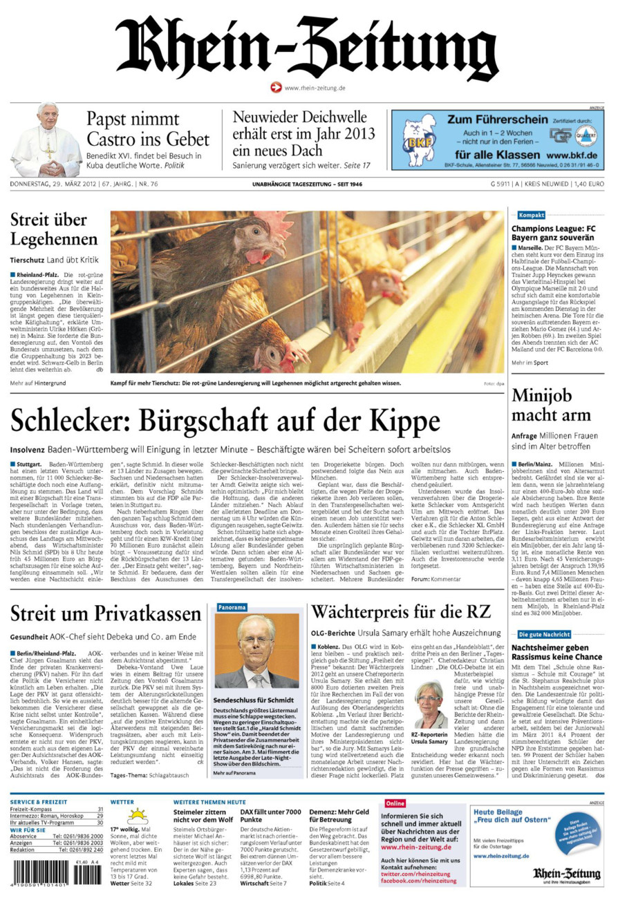 Rhein-Zeitung Kreis Neuwied vom Donnerstag, 29.03.2012