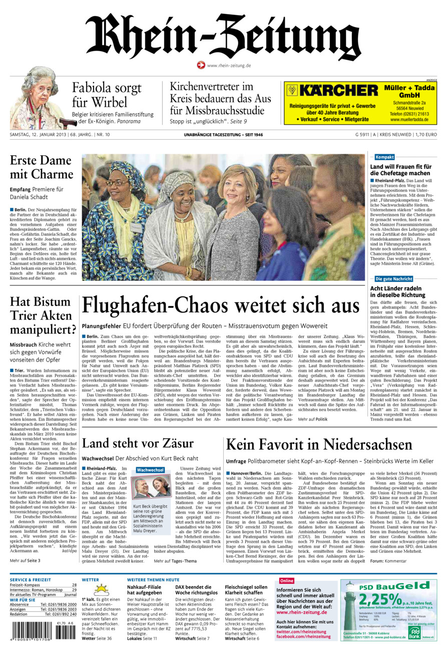 Rhein-Zeitung Kreis Neuwied vom Samstag, 12.01.2013