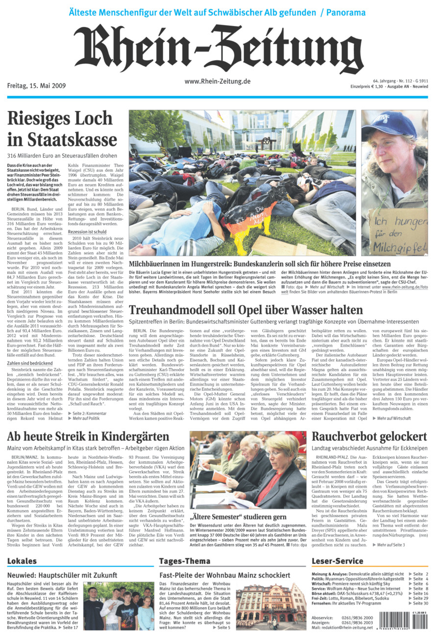 Rhein-Zeitung Kreis Neuwied vom Freitag, 15.05.2009
