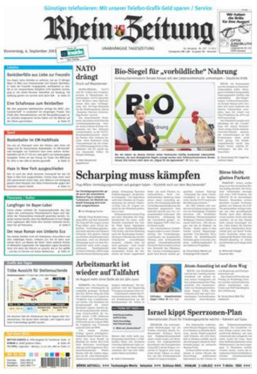 Rhein-Zeitung Kreis Neuwied vom Donnerstag, 06.09.2001