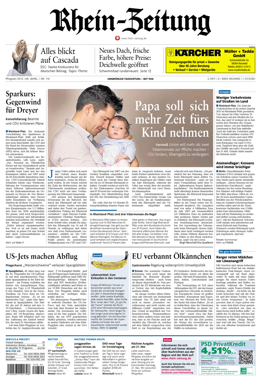 Rhein-Zeitung Kreis Neuwied vom Samstag, 18.05.2013