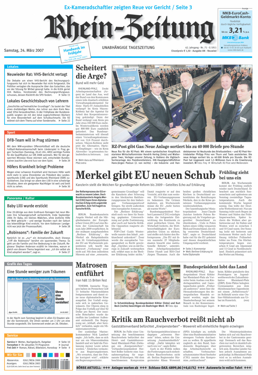 Rhein-Zeitung Kreis Neuwied vom Samstag, 24.03.2007