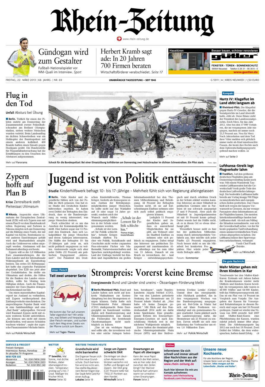 Rhein-Zeitung Kreis Neuwied vom Freitag, 22.03.2013