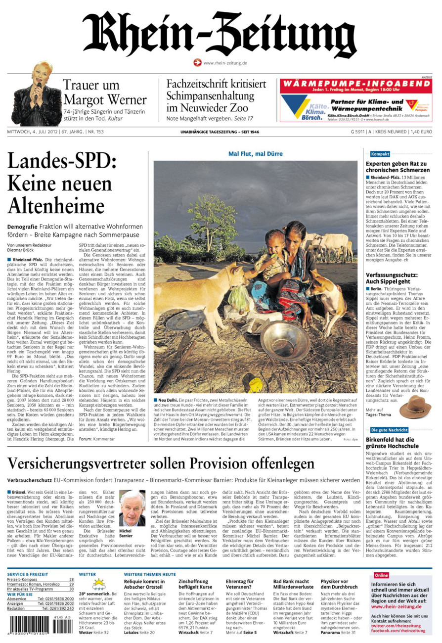 Rhein-Zeitung Kreis Neuwied vom Mittwoch, 04.07.2012