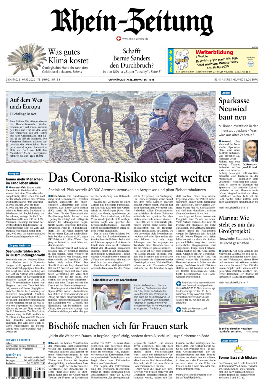 Rhein-Zeitung Kreis Neuwied vom Dienstag, 03.03.2020