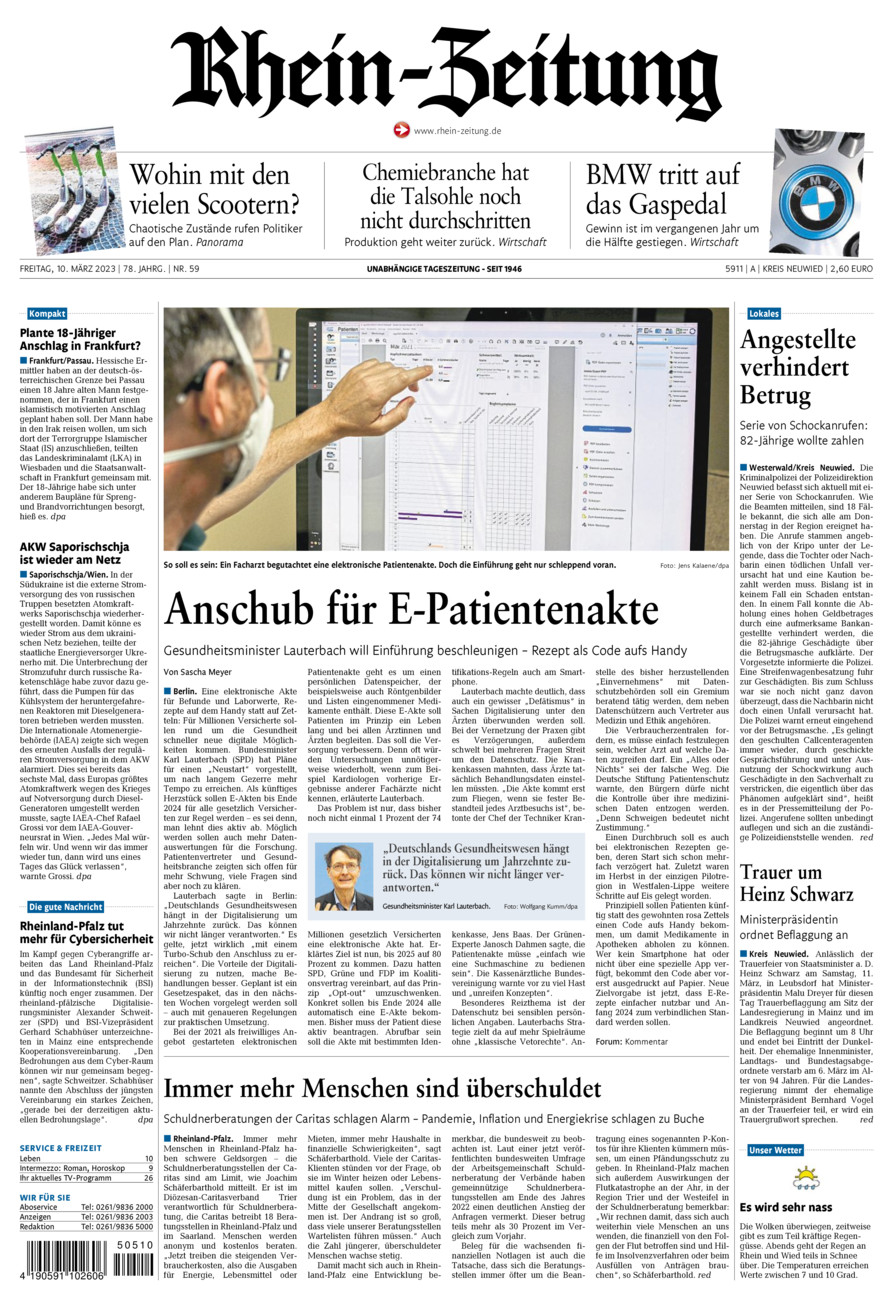 Rhein-Zeitung Kreis Neuwied vom Freitag, 10.03.2023
