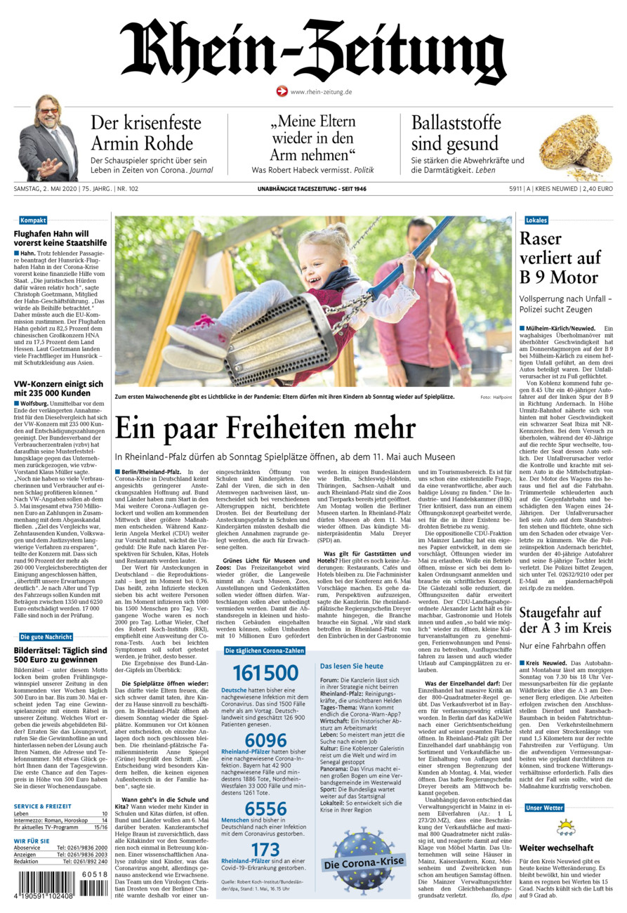 Rhein-Zeitung Kreis Neuwied vom Samstag, 02.05.2020