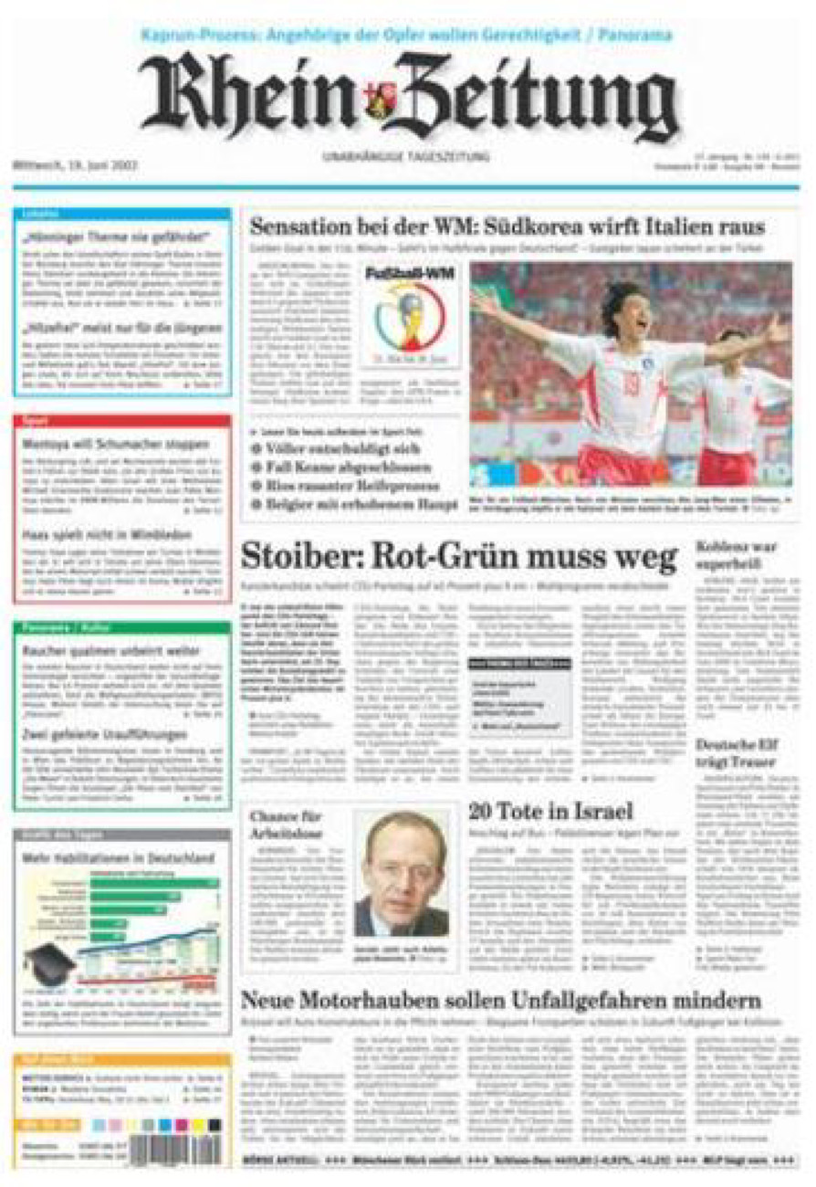 Rhein-Zeitung Kreis Neuwied vom Mittwoch, 19.06.2002