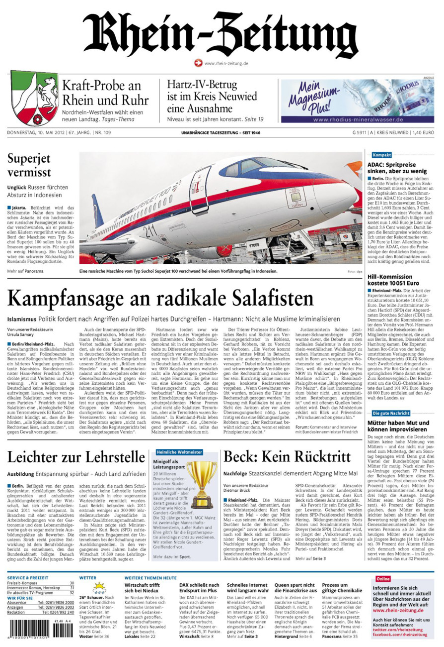 Rhein-Zeitung Kreis Neuwied vom Donnerstag, 10.05.2012