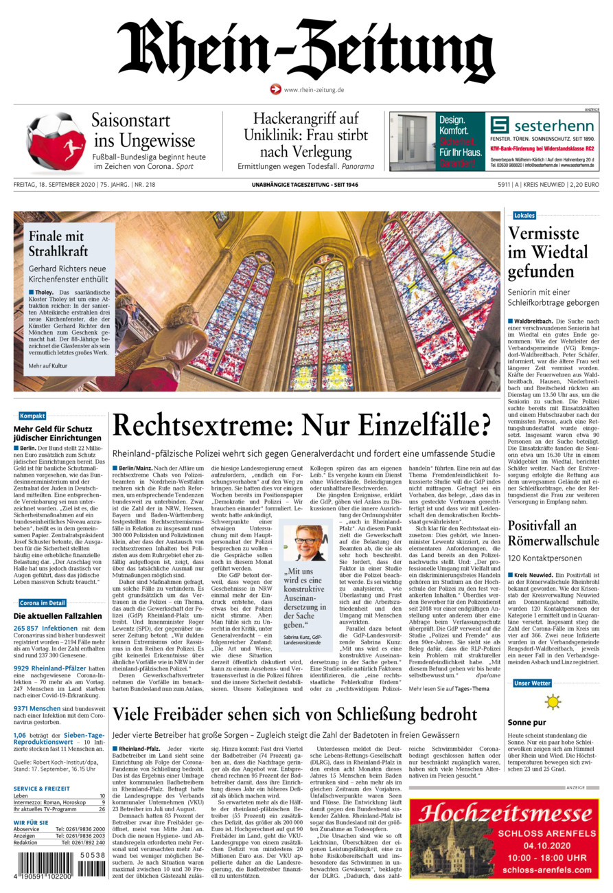 Rhein-Zeitung Kreis Neuwied vom Freitag, 18.09.2020