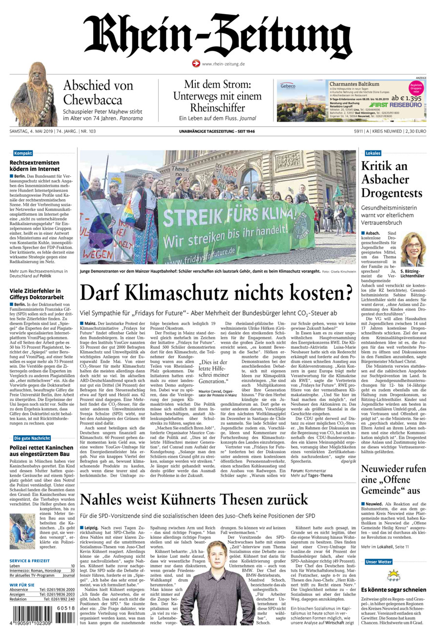 Rhein-Zeitung Kreis Neuwied vom Samstag, 04.05.2019