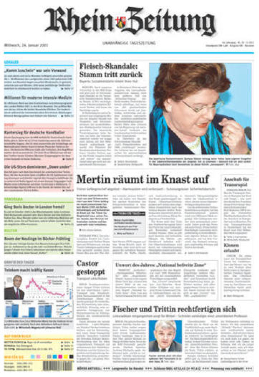 Rhein-Zeitung Kreis Neuwied vom Mittwoch, 24.01.2001