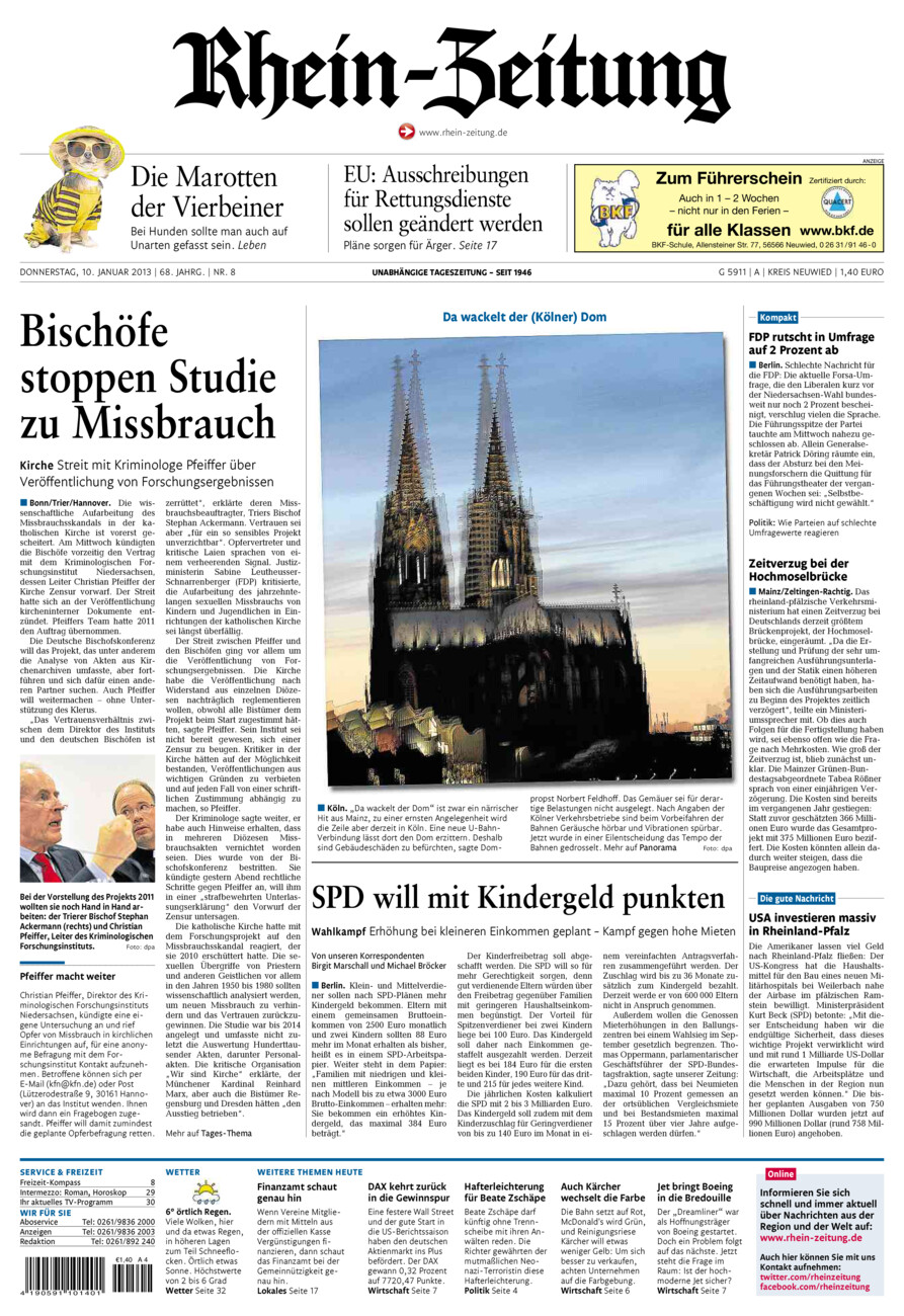 Rhein-Zeitung Kreis Neuwied vom Donnerstag, 10.01.2013