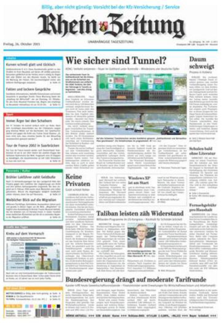 Rhein-Zeitung Kreis Neuwied vom Freitag, 26.10.2001