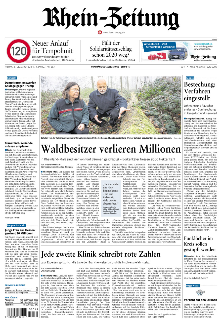 Rhein-Zeitung Kreis Neuwied vom Freitag, 06.12.2019