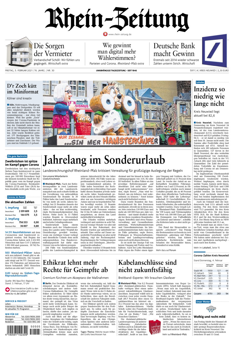 Rhein-Zeitung Kreis Neuwied vom Freitag, 05.02.2021