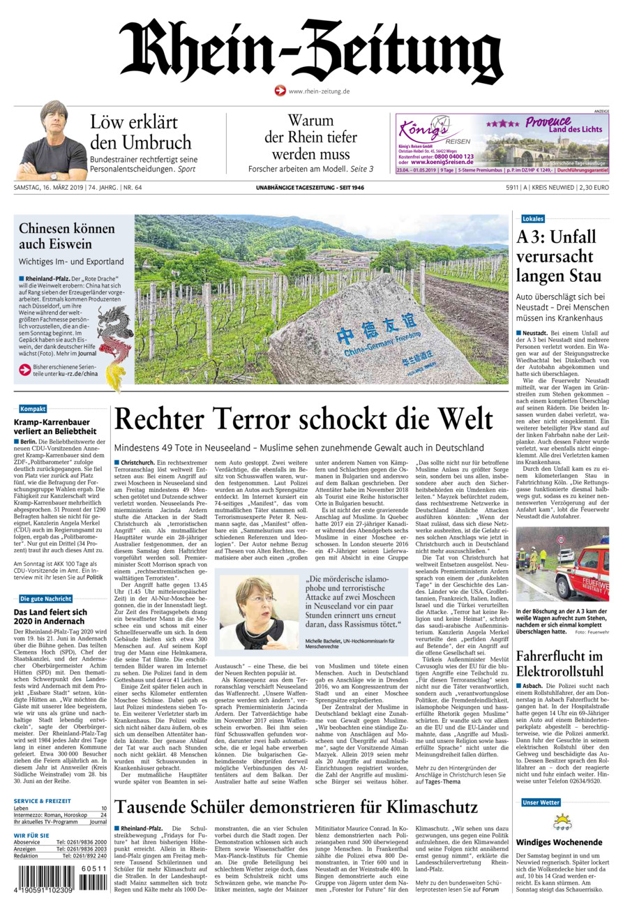 Rhein-Zeitung Kreis Neuwied vom Samstag, 16.03.2019