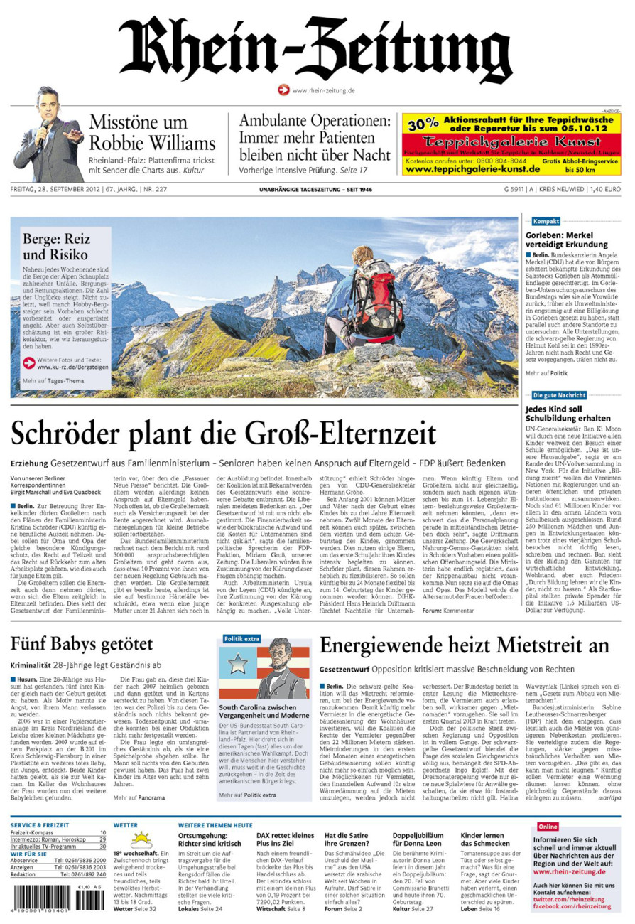 Rhein-Zeitung Kreis Neuwied vom Freitag, 28.09.2012