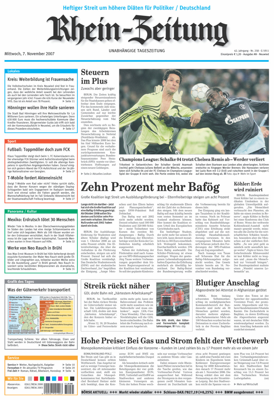 Rhein-Zeitung Kreis Neuwied vom Mittwoch, 07.11.2007