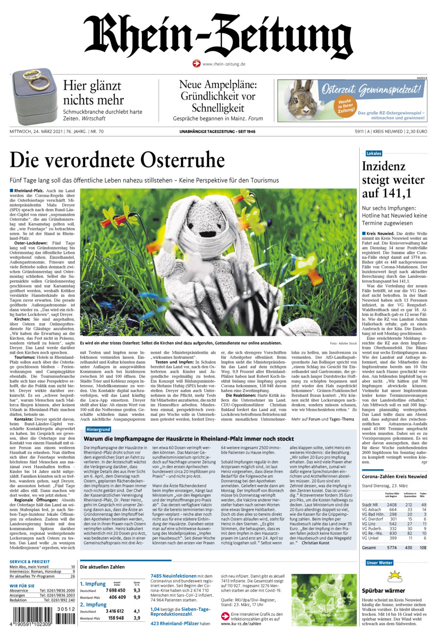 Rhein-Zeitung Kreis Neuwied vom Mittwoch, 24.03.2021