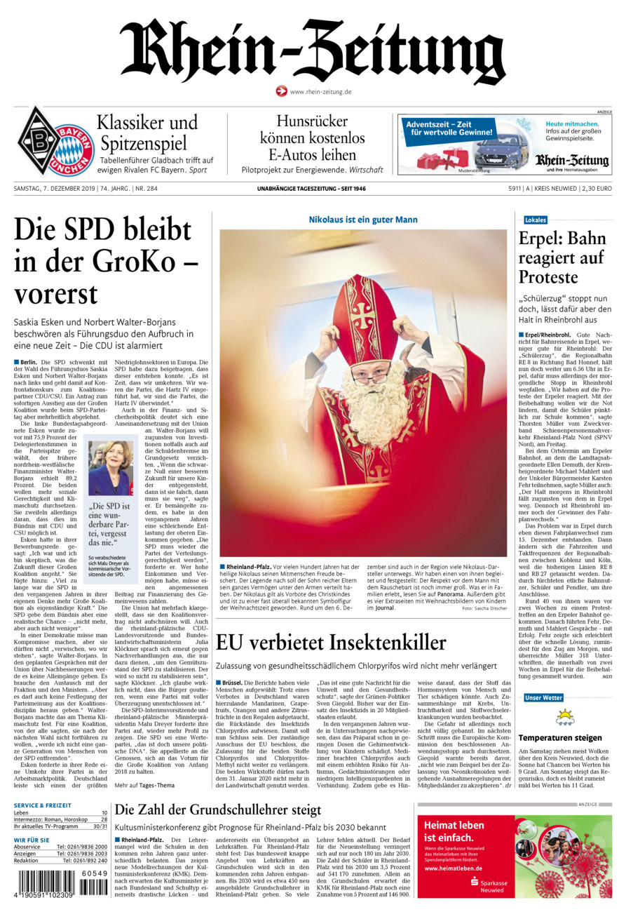 Rhein-Zeitung Kreis Neuwied vom Samstag, 07.12.2019