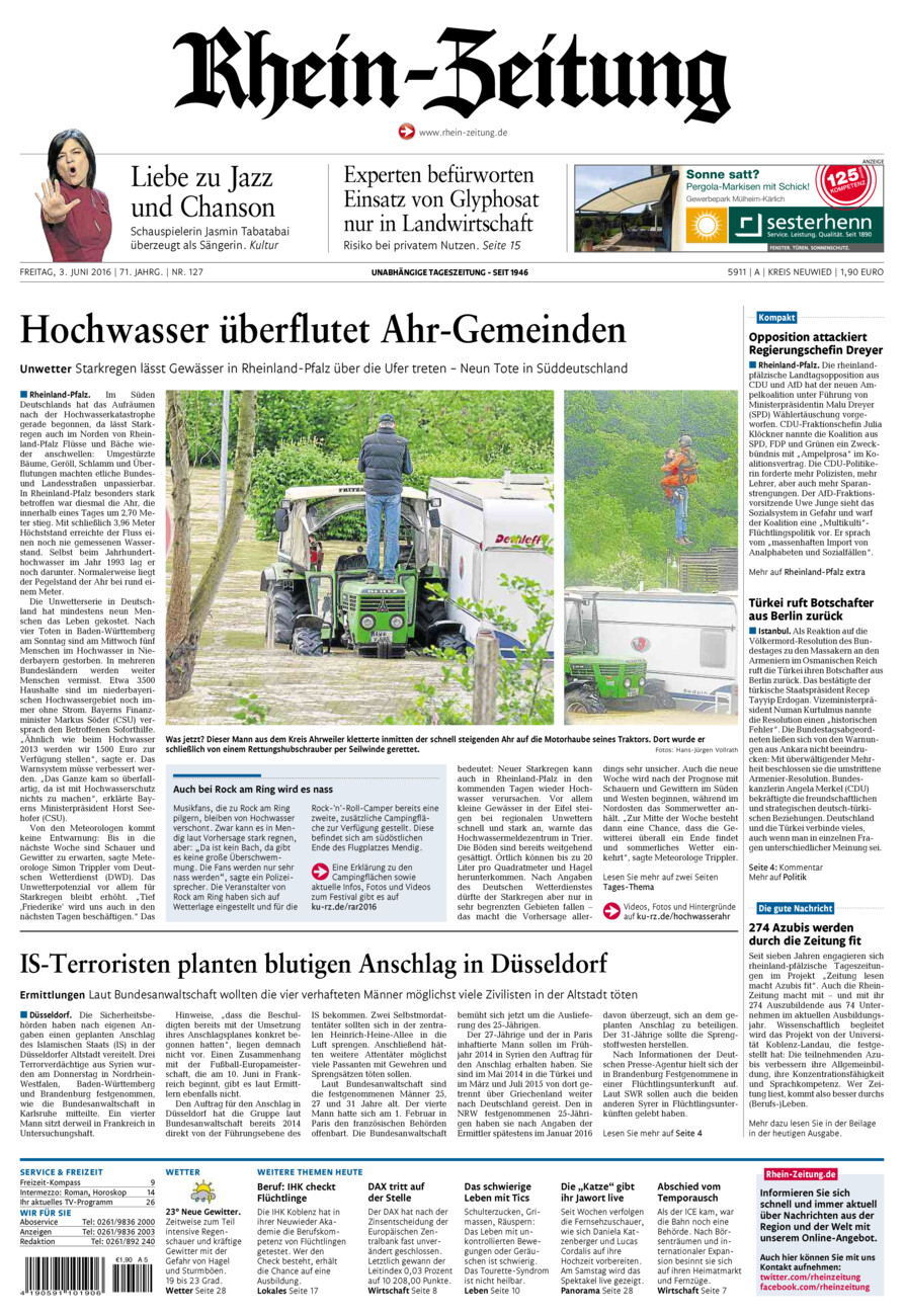 Rhein-Zeitung Kreis Neuwied vom Freitag, 03.06.2016